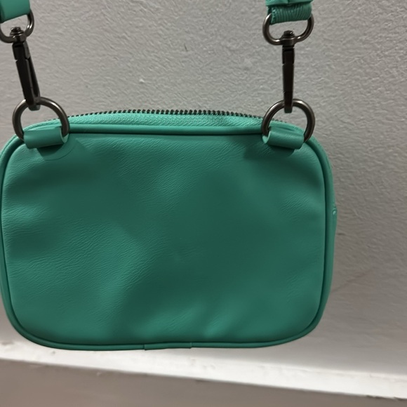 Zara Mint Green Crossbody Purse Vegan Leather long strap. - Picture 6 of 9